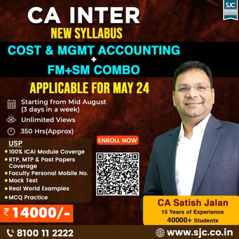 combo for FM & SM, Cost & Management Accounting by SJC Institute
